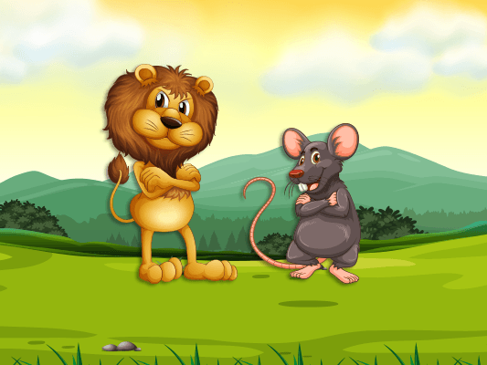 قصة الأسد والفأر مصورة للاطفال