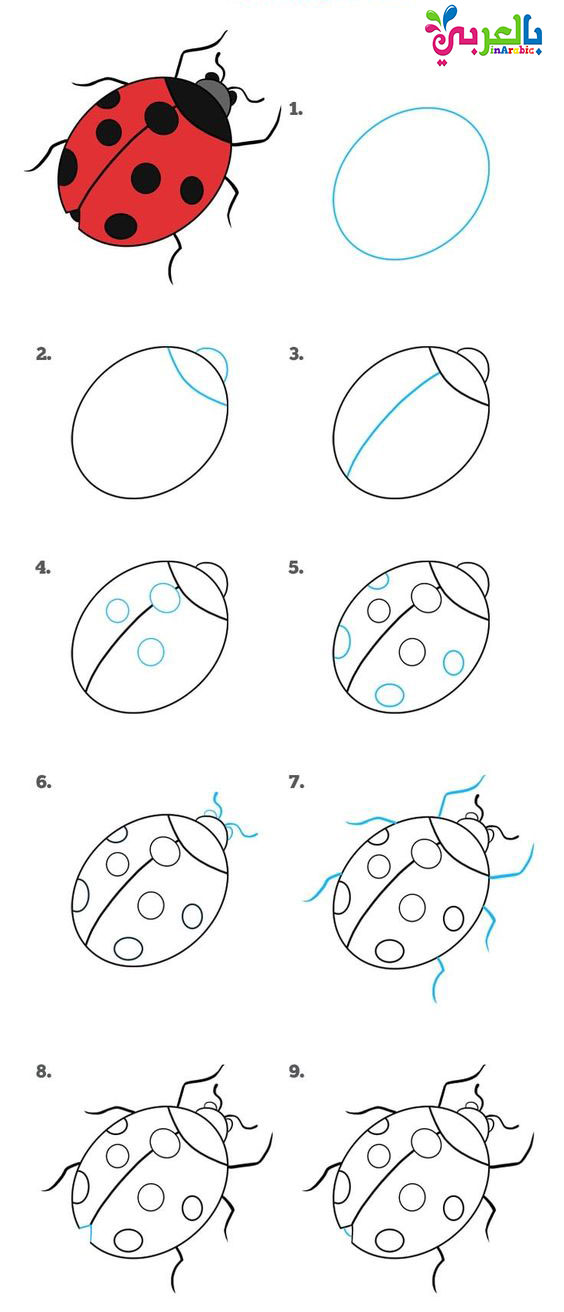 تعليم الرسم للاطفال بالخطوات * رسم اطفال بطريقة سهلة - بالعربي نتعلم