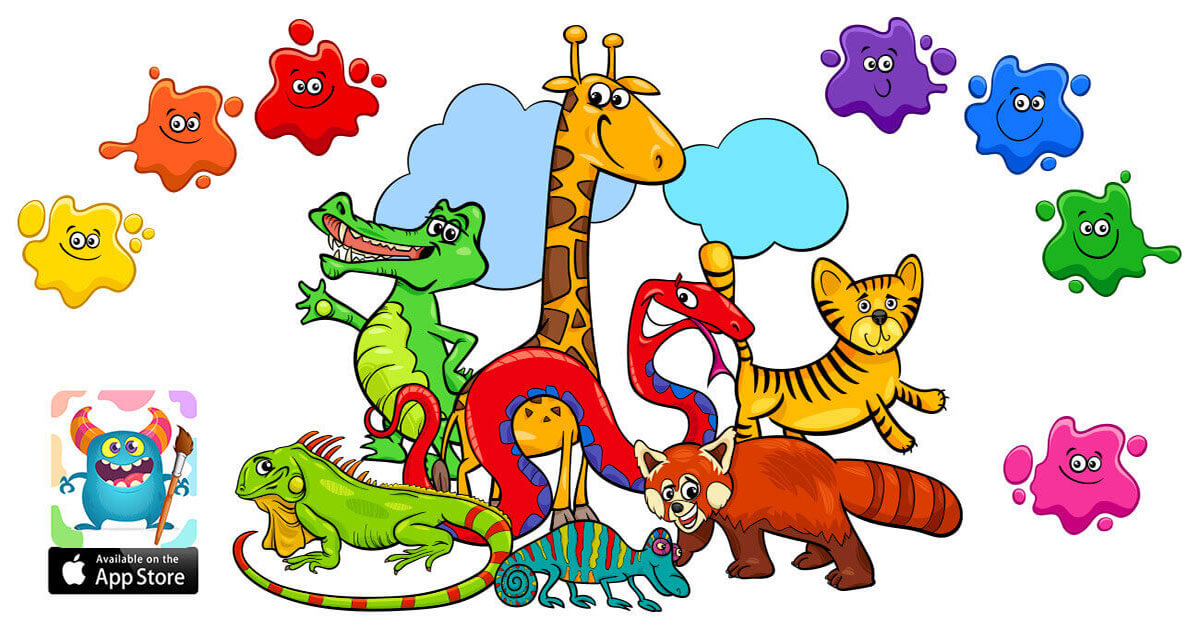 صور حيوانات رسم كارتونية روعة Kids-color-for-animal