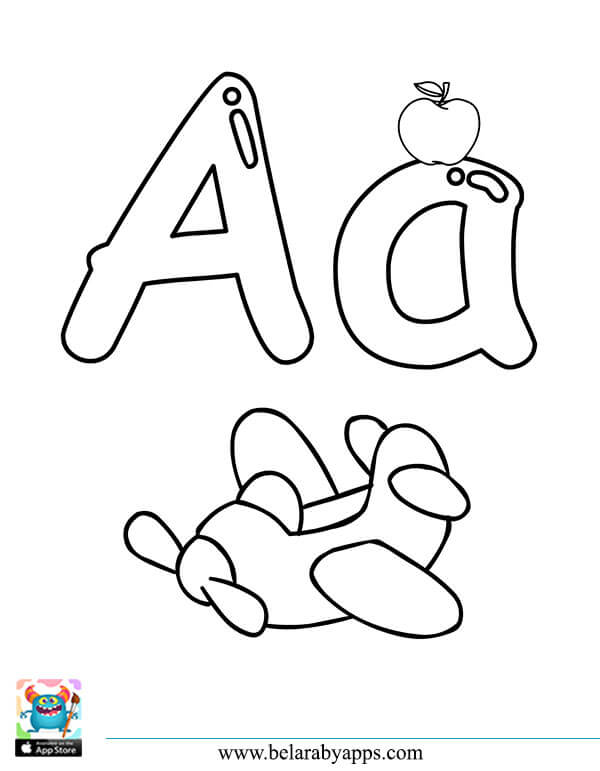 رسومات تلوين الحروف الانجليزية للاطفال تعليم اطفال شيتات تلوين الحروف