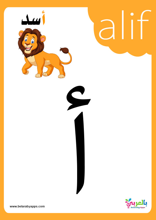 Arabic Alphabet Flashcards With Pictures بالعربي نتعلم