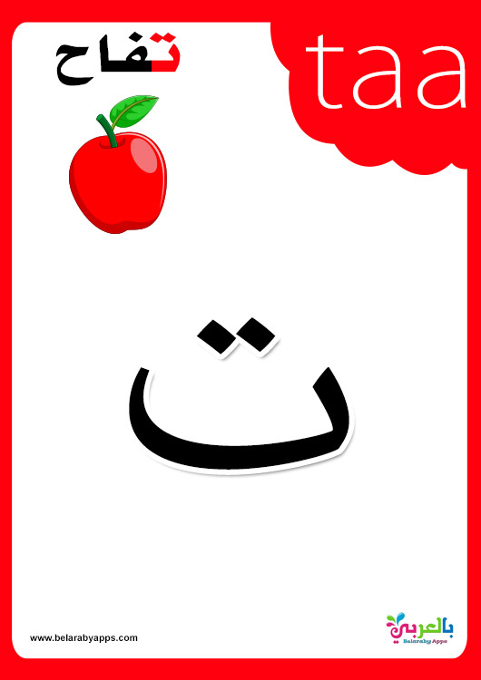 Arabic alphabet flashcards with pictures ⋆ بالعربي نتعلم