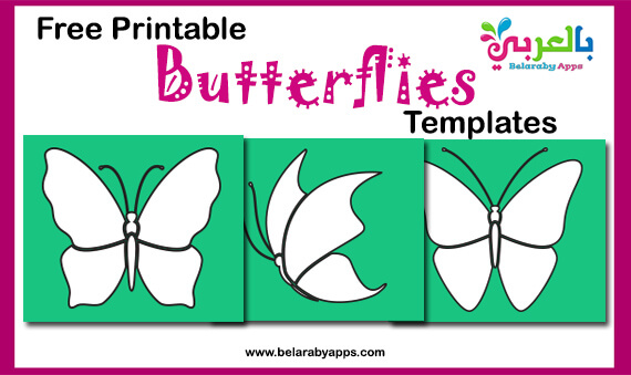 free printable butterfly templates different size butterflies belarabyapps