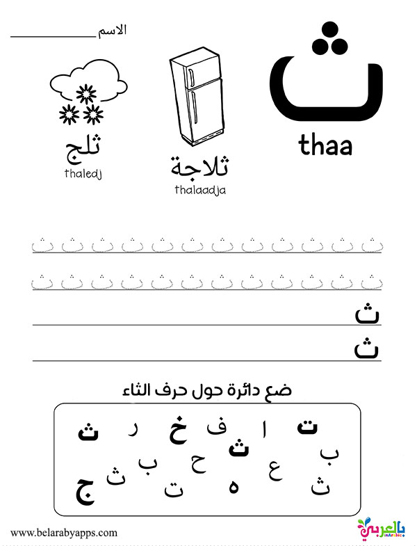 قصة حرف ث