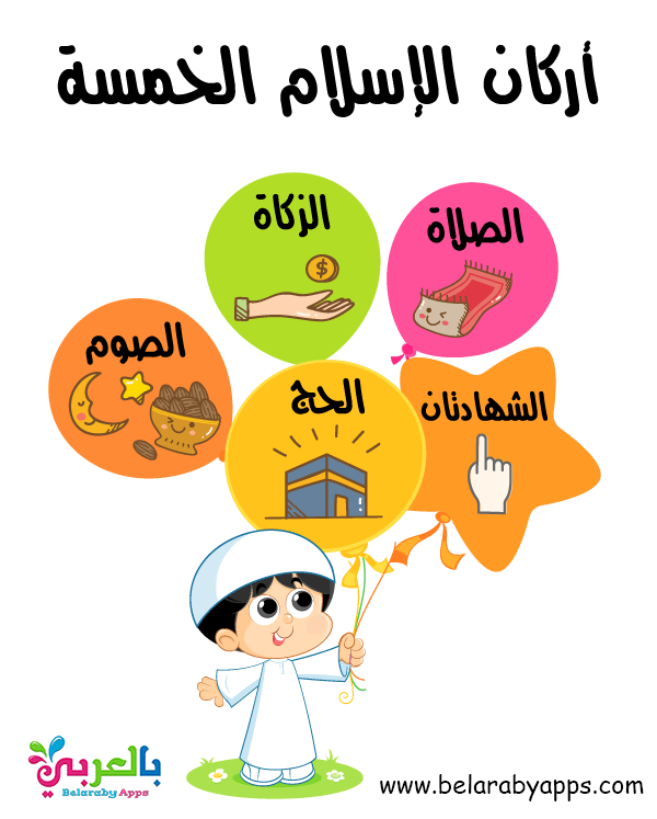 تعليم أركان الإسلام الخمسة للأطفال بالصور بالعربي نتعلم