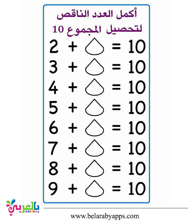 تمارين رياضيات لاطفال الروضة اوراق عمل للطباعة ⋆ بالعربي نتعلم