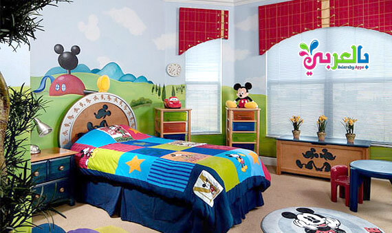 اجمل غرف نوم اطفال بتصاميم شخصيات كرتونية