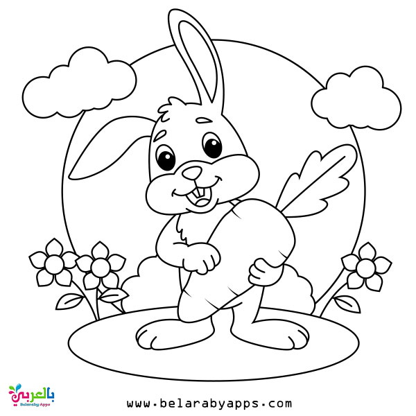 رسومات اطفال للتلوين ارنب