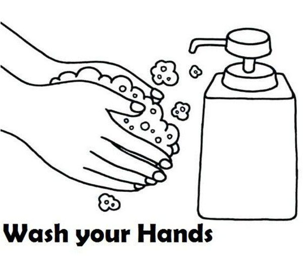 hand hygiene coloring book