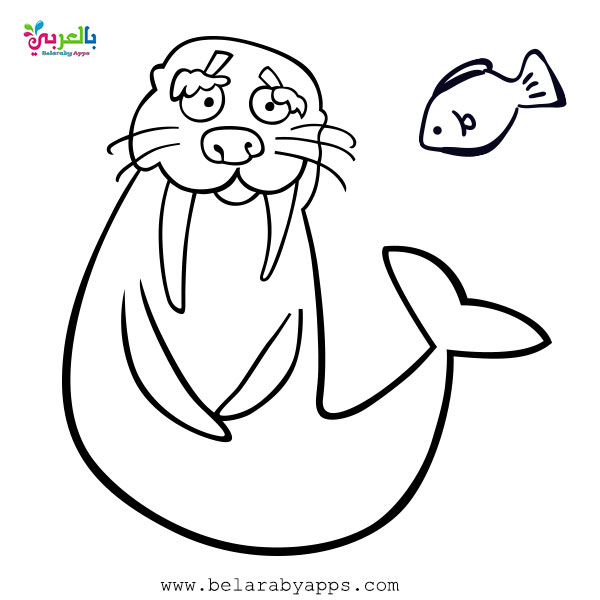 Download Free Printable Sea Animals Toddler Coloring Page Belarabyapps