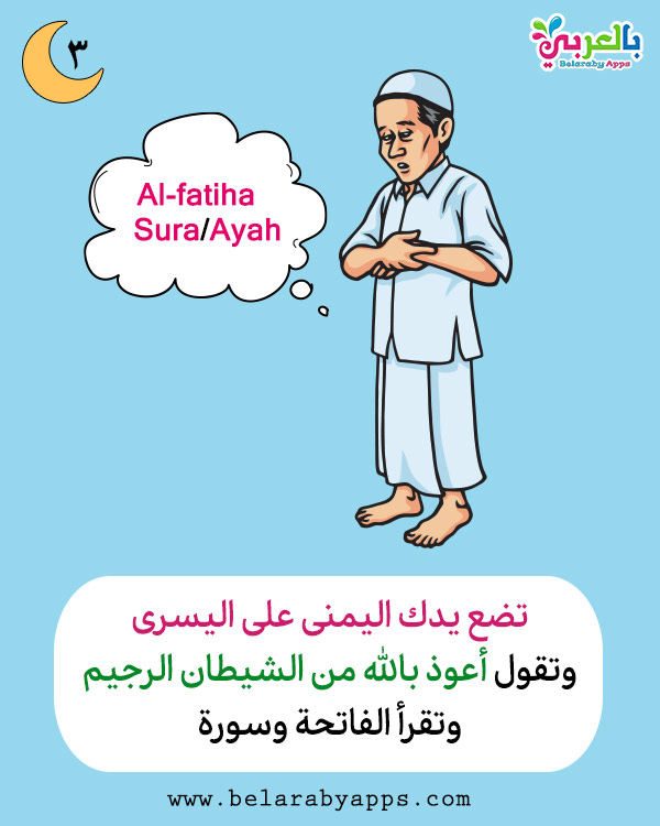 How to pray in Islam in Arabic