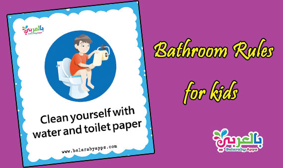 Free Bathroom Rules Posters - Using Toilet