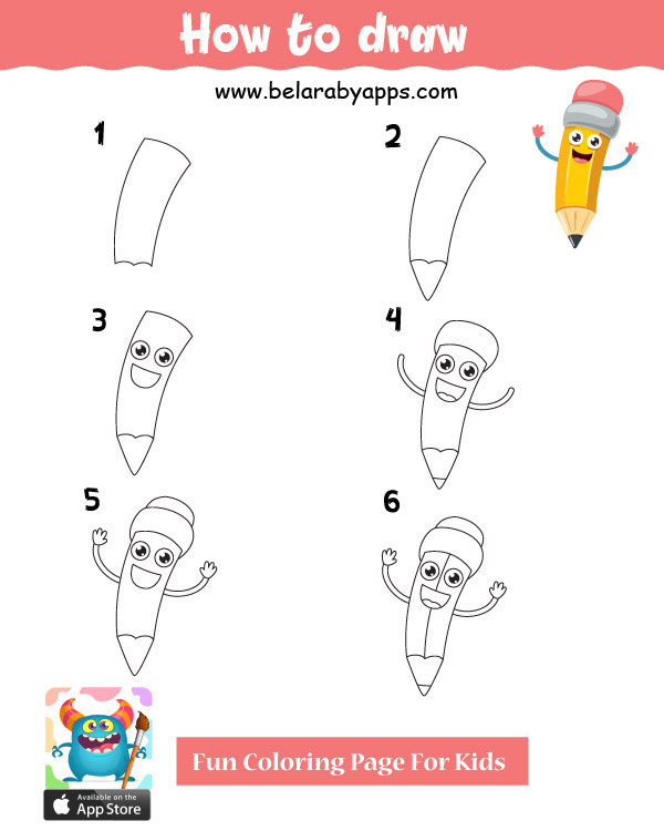 Easy things to draw step by step - Cute drawings ⋆ Belarabyapps