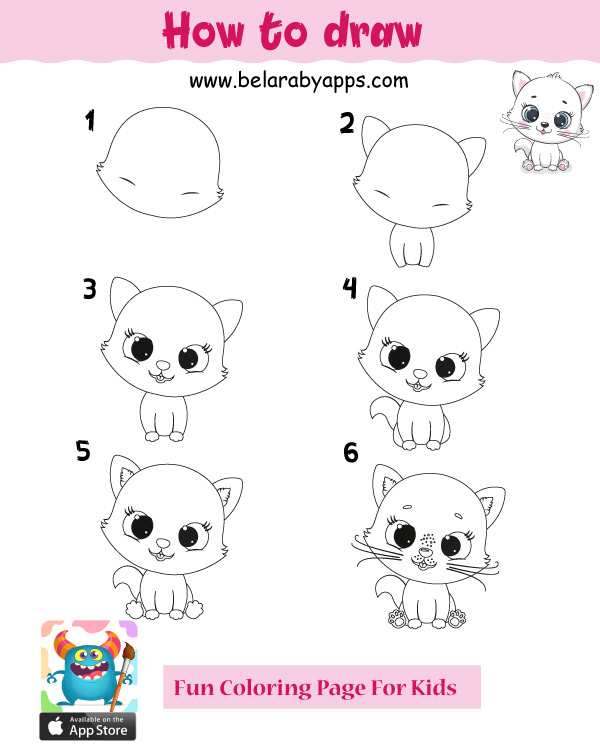 Easy things to draw step by step - Cute drawings ⋆ Belarabyapps