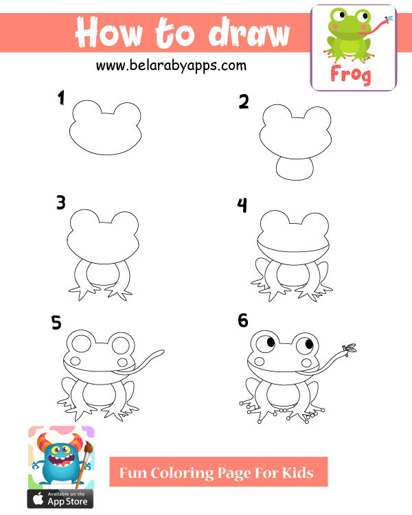 تعلم الرسم .. رسم ضفدع بالخطوات - how to draw frog step by step