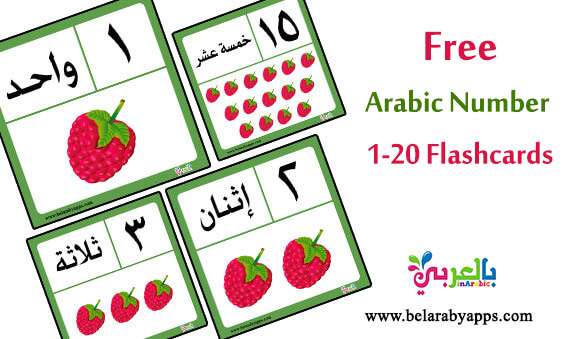 Free! Arabic Number Flashcards Printable