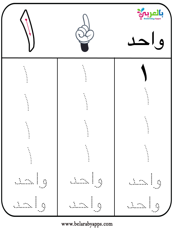 كراس تعليم كتابة الارقام العربية للاطفال من 1 إلى 20 PDF ⋆ بالعربي نتعلم