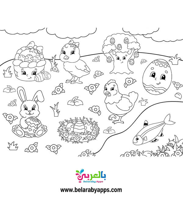 رسومات فراشات وازهار للتلوين رسم فصل الربيع للاطفال بالعربي نتعلم